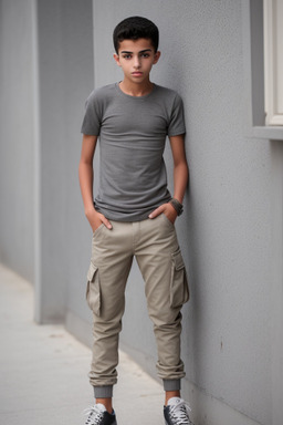 Moroccan teenager boy with  gray hair