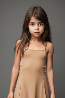 Colombian child girl with  brown hair