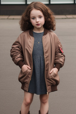 Child female with  brown hair