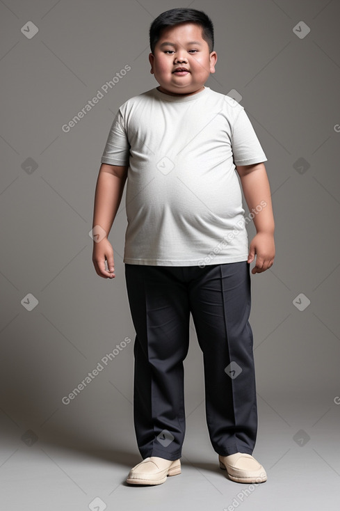 Malaysian child boy with  gray hair