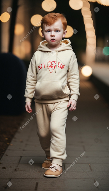 Belarusian infant boy with  ginger hair