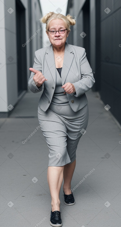 Swedish elderly female with  blonde hair