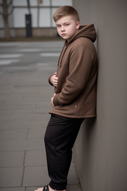 Latvian teenager boy with  brown hair