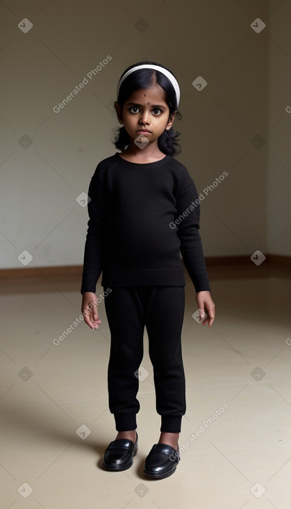 Sri lankan child female with  black hair