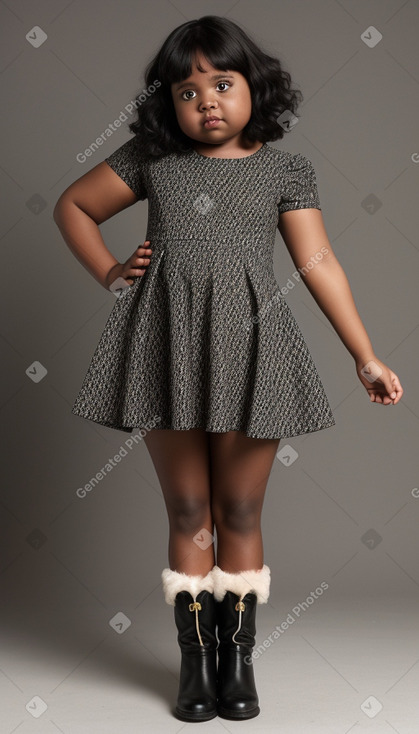 African child girl with  black hair