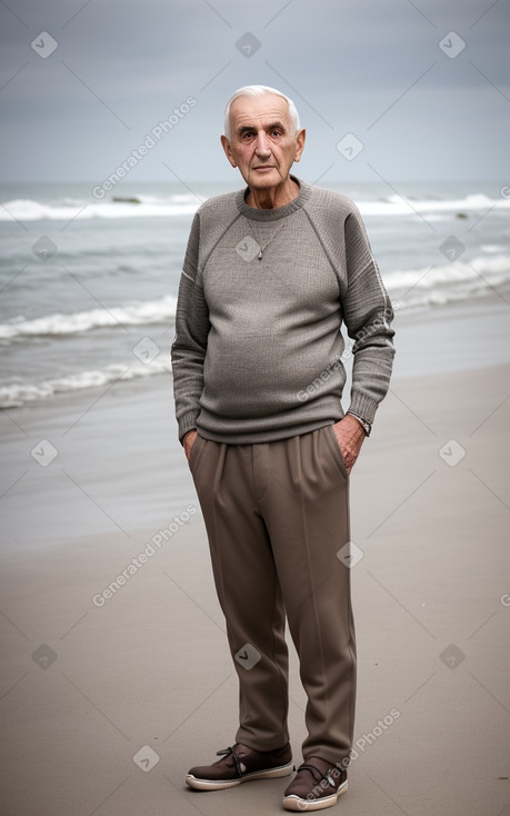 Albanian elderly male with  gray hair