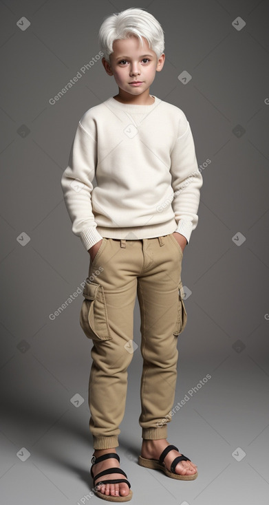 Portuguese child boy with  white hair