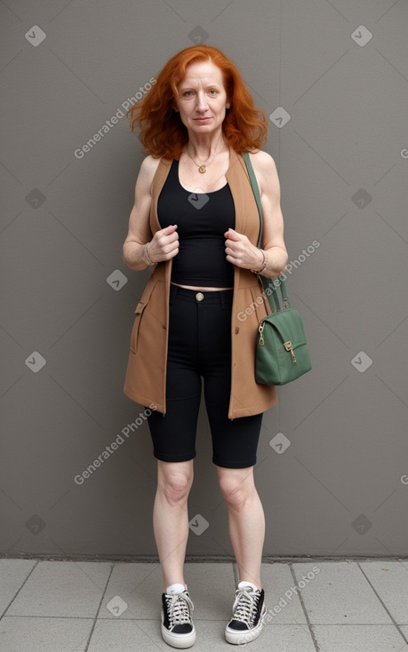 Macedonian 45 years female with  ginger hair