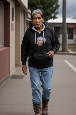 Bolivian elderly male with  black hair