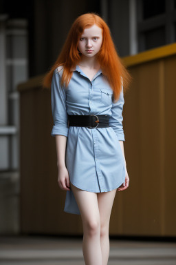 Belarusian young adult female with  ginger hair