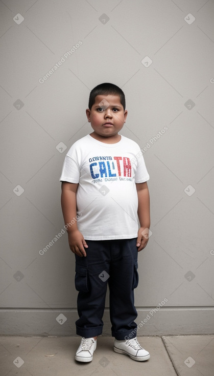 Honduran child boy with  white hair