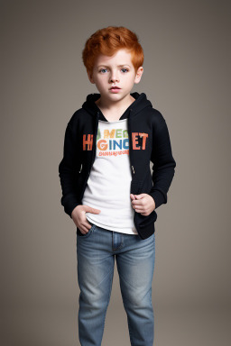 Hispanic child boy with  ginger hair