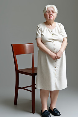 Czech elderly female with  white hair