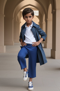 Omani child boy with  brown hair