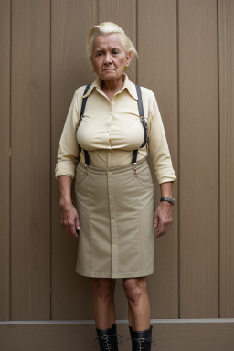 Peruvian elderly female with  blonde hair