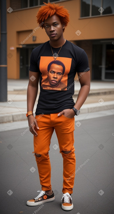 African american adult male with  ginger hair