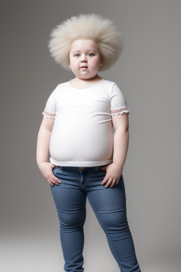 Russian child girl with  white hair