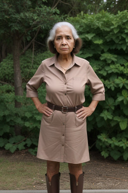 Guatemalan elderly female with  brown hair