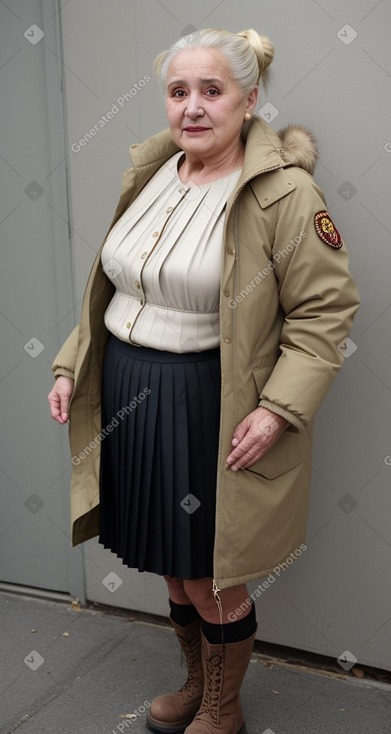 Macedonian elderly female with  blonde hair