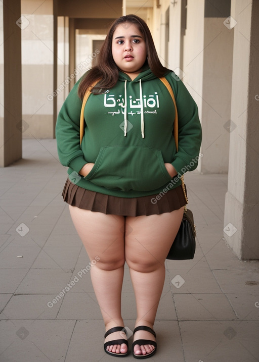 Libyan young adult female with  brown hair