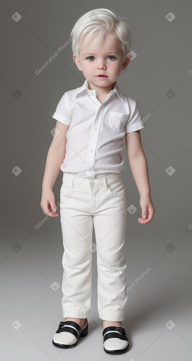 Norwegian infant boy with  white hair