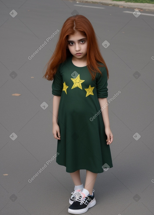 Pakistani child girl with  ginger hair