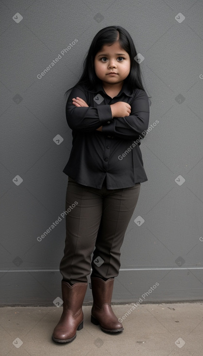 Guatemalan child girl with  black hair