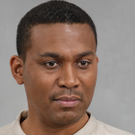 Neutral latino young-adult male with short  brown hair and brown eyes