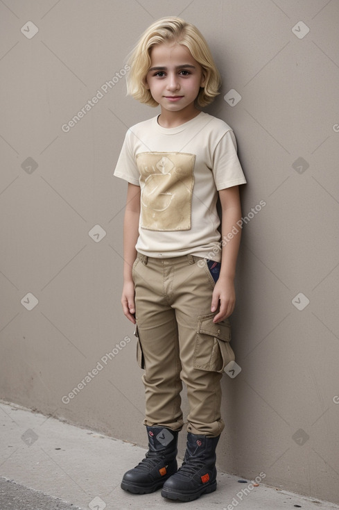 Armenian child male with  blonde hair