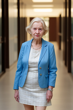 Caucasian elderly female with  blonde hair