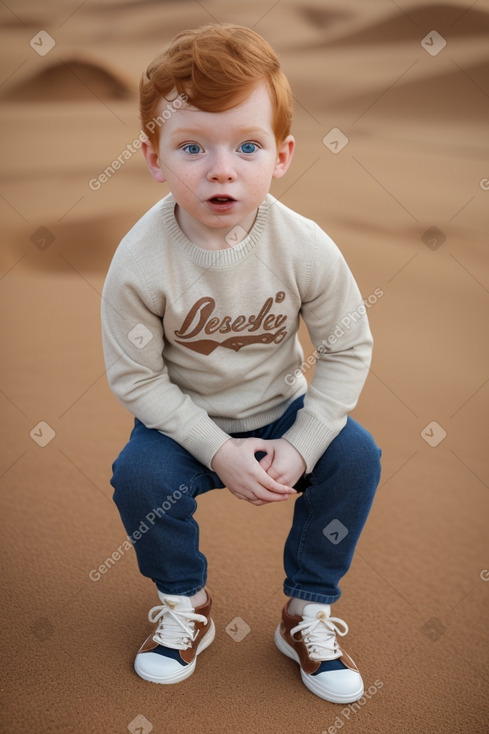 American infant boy with  ginger hair