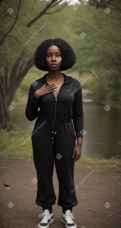 African american adult female with  black hair