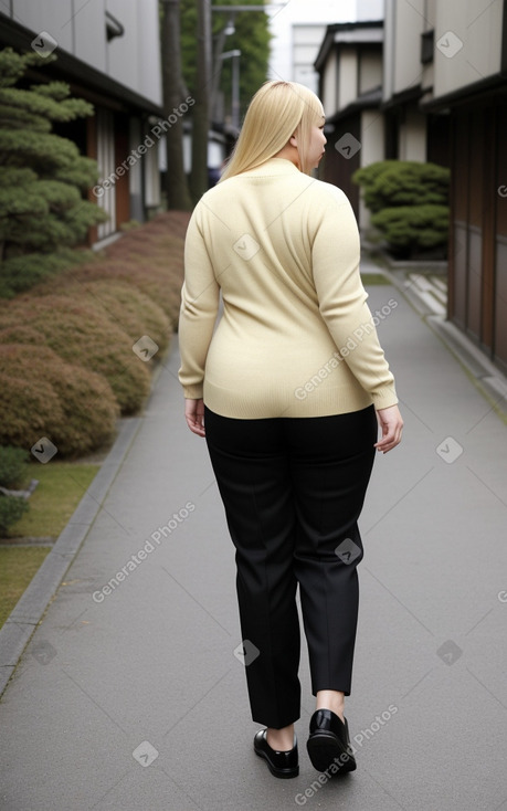 Japanese adult female with  blonde hair