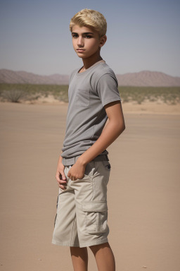 Iraqi teenager boy with  blonde hair