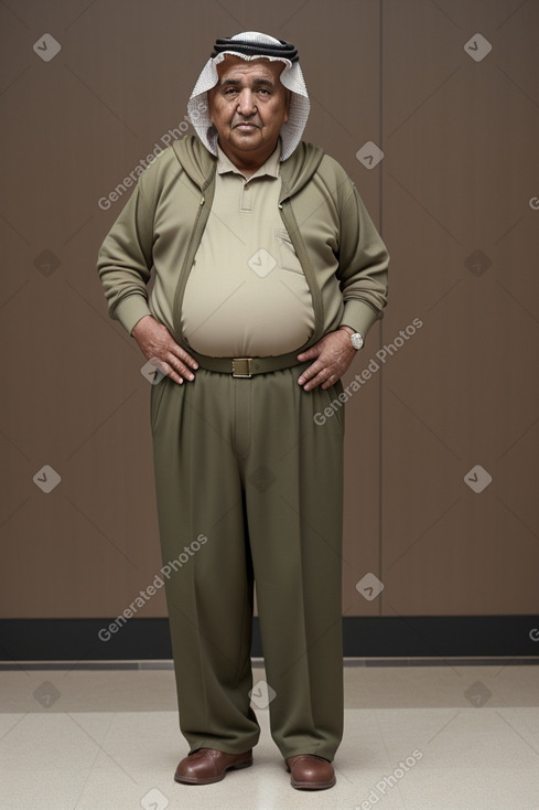 Emirati elderly male with  brown hair