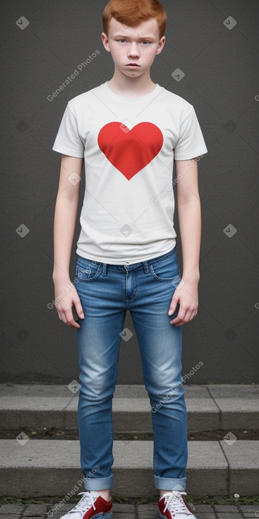 Belarusian teenager boy with  ginger hair