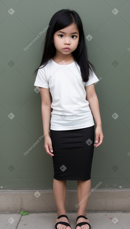 Thai child girl with  black hair