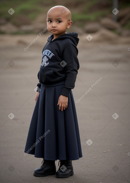 Nepalese infant girl with  black hair