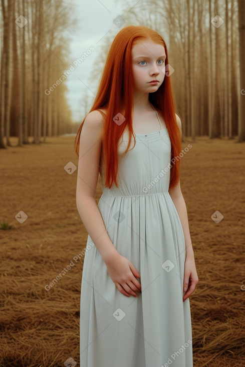 Latvian teenager girl with  ginger hair