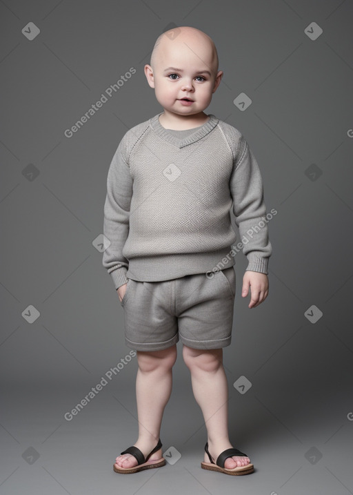 Lithuanian infant boy with  gray hair