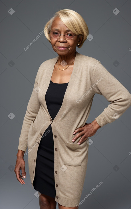 African american elderly female with  blonde hair