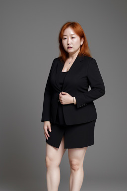 South korean middle-aged female with  ginger hair