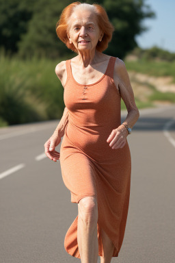 Portuguese elderly female with  ginger hair