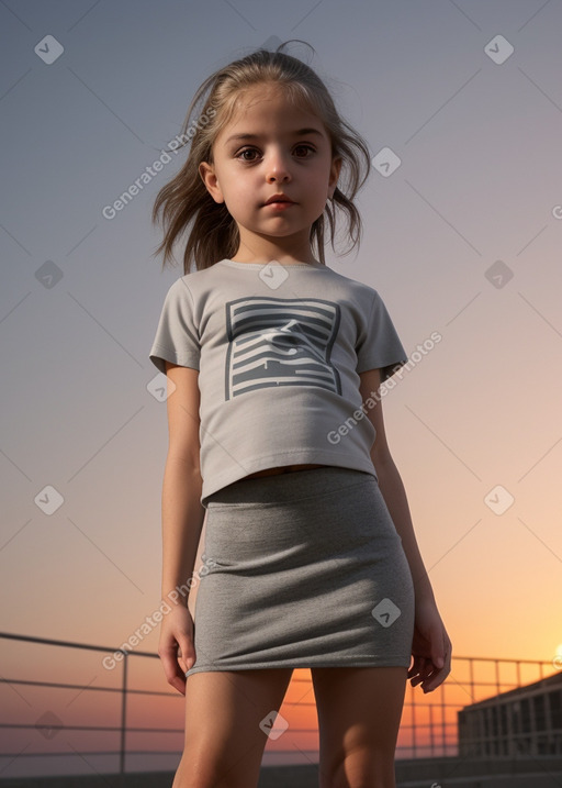 Italian infant girl with  gray hair