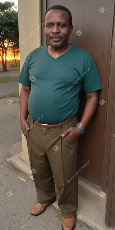 Tanzanian middle-aged male with  brown hair