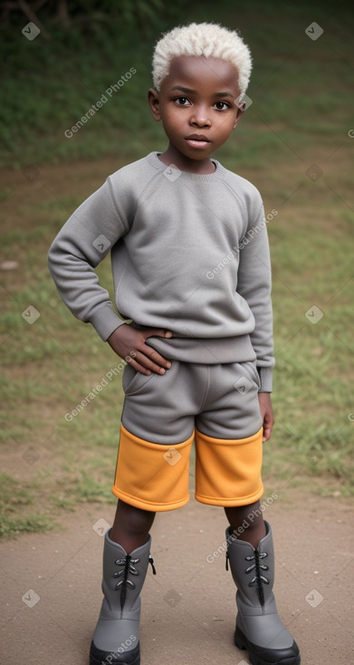 Tanzanian child boy with  gray hair