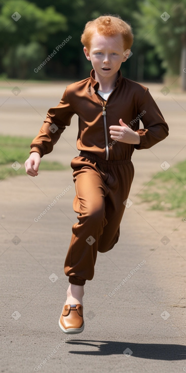 Senegalese child boy with  ginger hair