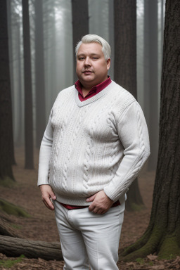 Slovak middle-aged male with  white hair