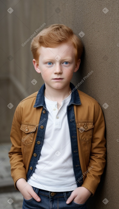 Danish child boy with  ginger hair