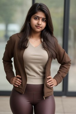 Indian young adult female with  brown hair